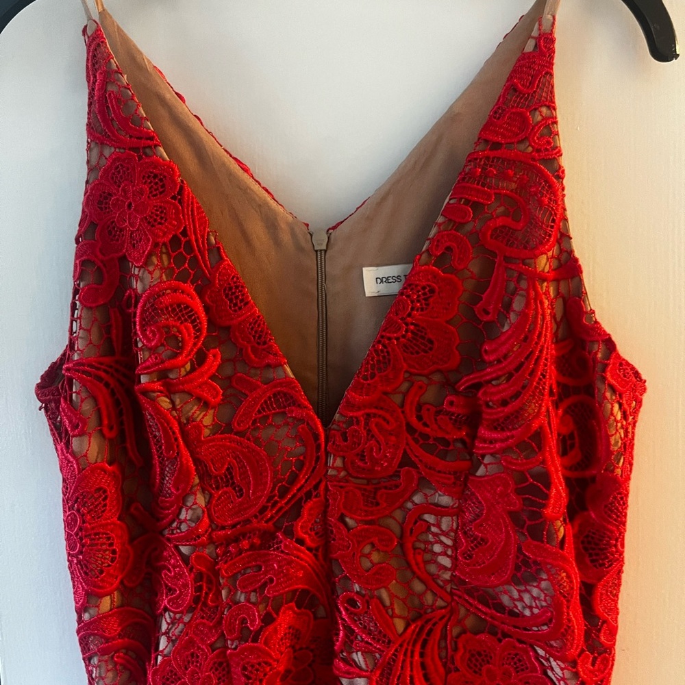 Dress the Population Red Lace Dress